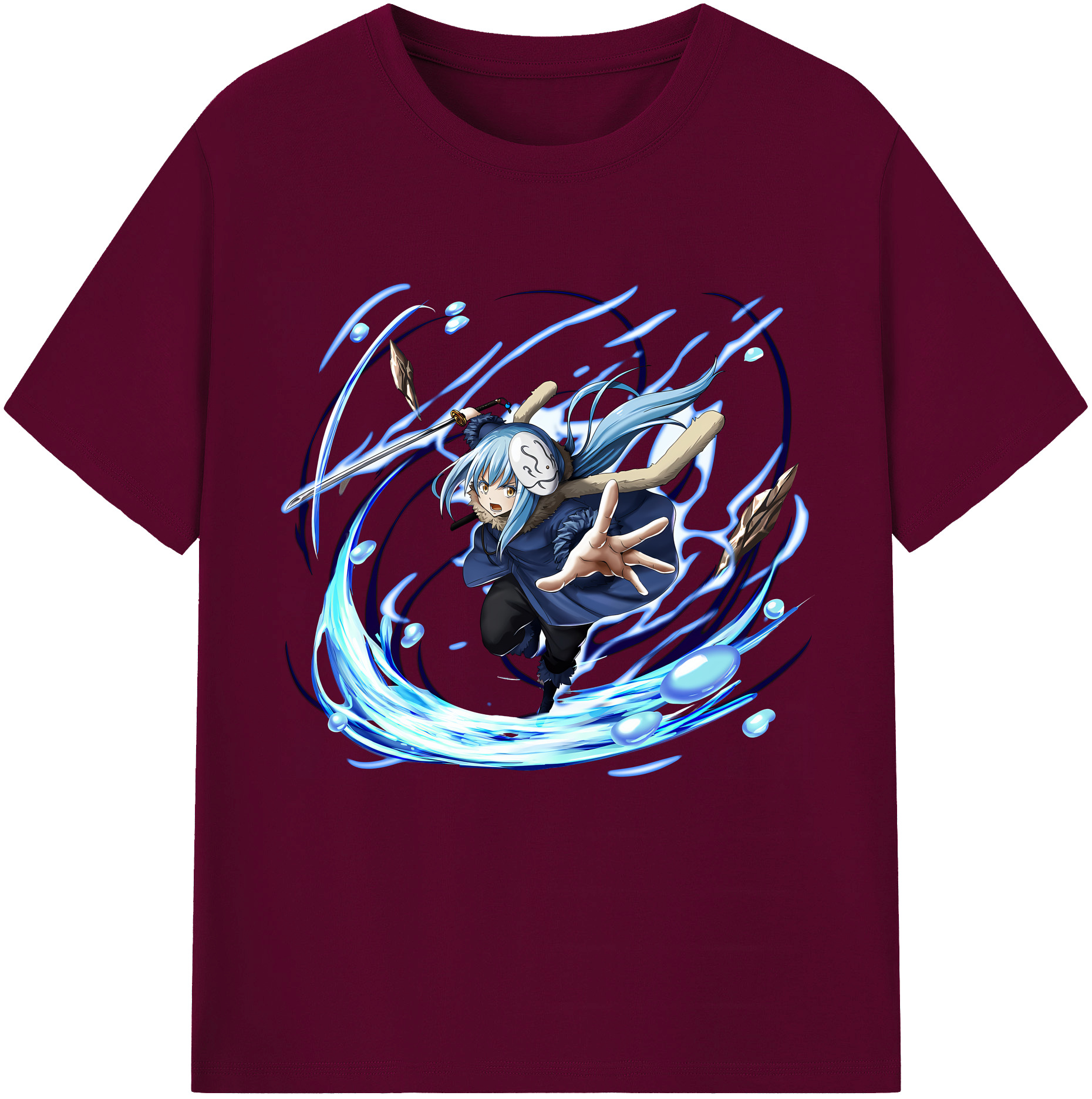 （画像用） 転スラ Regarding Reincarnated to Slime レディースカジュアルプリントTシャツ（綿100％）